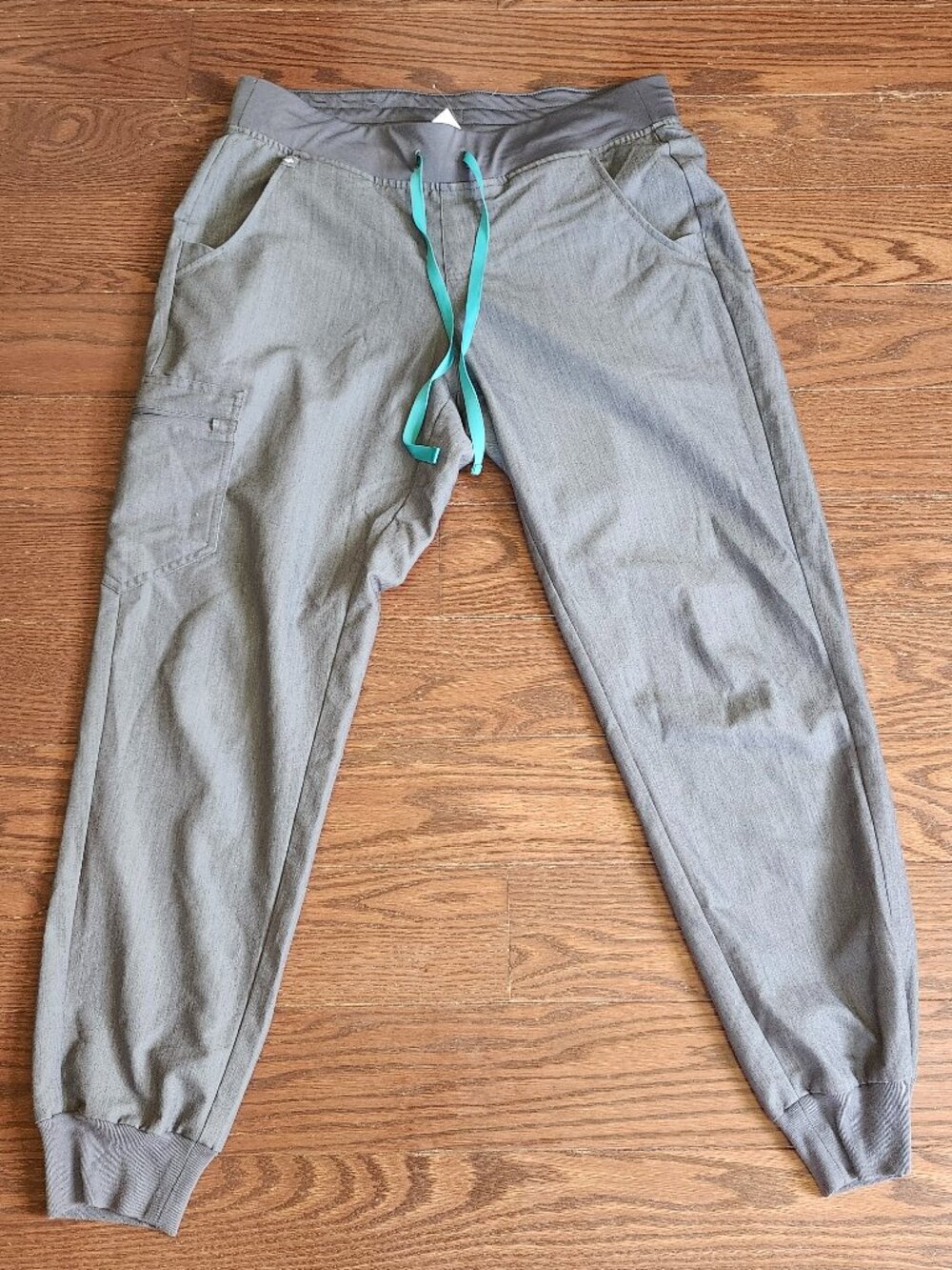 Figs Scrub Pants Women's M Grey Jogger Drawstring Technical Workwear